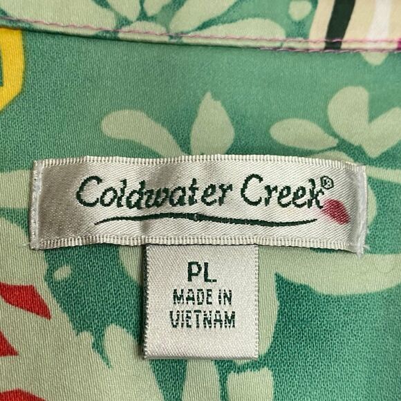 Coldwater Creek Jacket Womens L Petite Floral Artsy Y2K Vibrant Blazer Pockets - Picture 3 of 16